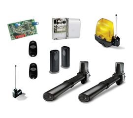 Комплект автоматики для распашных ворот CAME KRONO, состав: привод, радиоприемник, брелок-передатчик, антенна, фотоэлементы, лампа,блок управления, фото 1