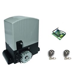 Привод для откатных ворот AN-MOTORS ASL1000KIT, состав: привод, радиоприемник, 2 пульта, монтажный комплект, фото 1