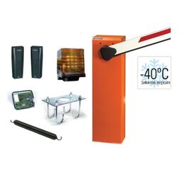 Шлагбаум автоматический FAAC 615BPR, комплект: тубма, стрела прямоугольная 4.8м, крепление стрелы, пластина монтажная, пружина, лампа, фотоэлементы,, фото 1