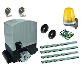 Комплект автоматики для откатных ворот AN-MOTORS ASL2000KIT FULL, состав: привод, радиоприемник, 2 пульта, монтажный комплект, рейка, лампа, фотоэл, фото 1