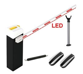 Шлагбаум автоматический DOORHAN BR-PRO5000LEDKIT, комплект: стойка Barrier-PRO, стрела-LED, опора, фотоэлементы, фото 1