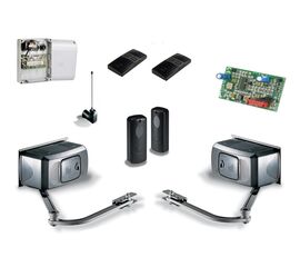 Комплект автоматики для распашных ворот CAME FERNI, состав: привод, радиоприемник, брелок-передатчик, антенна, фотоэлементы, блок управления, фото 1