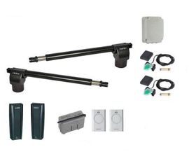 Комплект автоматики для распашных ворот FAAC 414 KIT, состав: привод, энкодер, плата управления, радиоприёмник, фотоэлементы, пульт, фото 1