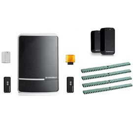 Комплект автоматики для откатных ворот COMUNELLO FT500KIT, состав: привод, радиоприемник, два пульта, монтажный комплект, рейка, лампа, фотоэлемент, фото 1