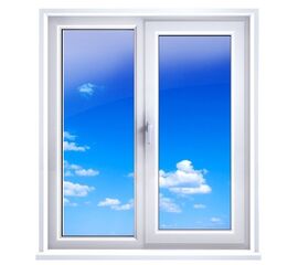 Окно металлоплатиковое (ПВХ) Deceuninck Bautec NEO 1300x1400 выс. Белый/Белый, фото 1