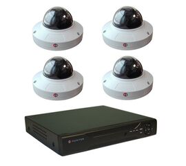 Комплект видеонаблюдения Hunter IP KIT-4/67 на 4 камеры 2Mp, фото 1