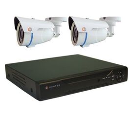 Комплект видеонаблюдения Hunter IP KIT-2/54 на 2 камеры 1Mp, фото 1