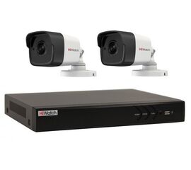 Комплект видеонаблюдения HiWatch IP KIT-2/23 на 2 камеры 2Mp PoE, фото 1