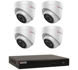 Комплект видеонаблюдения HiWatch IP KIT-4/28 на 4 камеры 2Mp PoE, фото 1