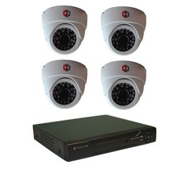 Комплект видеонаблюдения Hunter IP KIT-4/62 на 4 камеры 1Mp, фото 1