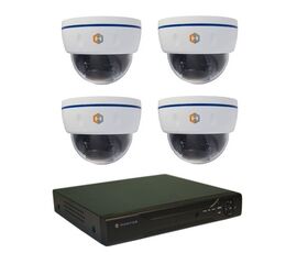 Комплект видеонаблюдения Hunter IP KIT-4/65 на 4 камеры 1Mp, фото 1