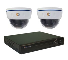 Комплект видеонаблюдения Hunter IP KIT-2/57 на 2 камеры 1Mp, фото 1