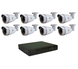 Комплект видеонаблюдения Hunter IP KIT-8/74 на 8 камер 2Mp PoE, фото 1