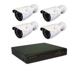 Комплект видеонаблюдения Hunter IP KIT-4/63 на 4 камеры 1,3Mp, фото 1