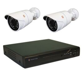 Комплект видеонаблюдения Hunter IP KIT-2/55 на 2 камеры 1,3Mp, фото 1