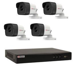 Комплект видеонаблюдения HiWatch IP KIT-4/29 на 4 камеры 2Mp PoE, фото 1