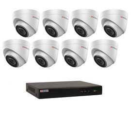Комплект видеонаблюдения HiWatch IP KIT-8/34 на 8 камер 2Mp PoE, фото 1