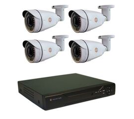 Комплект видеонаблюдения Hunter IP KIT-4/66 на 4 камеры 2Mp, фото 1