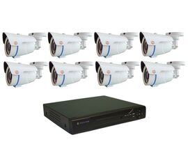 Комплект видеонаблюдения Hunter IP KIT-8/70 на 8 камер 1Mp, фото 1