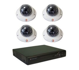 Комплект видеонаблюдения Hunter IP KIT-4/64 на 4 камеры 1,3Mp, фото 1