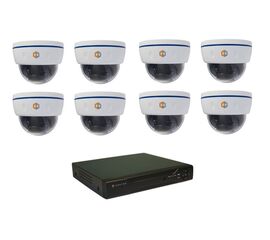 Комплект видеонаблюдения Hunter IP KIT-8/73 на 8 камер 1Mp, фото 1