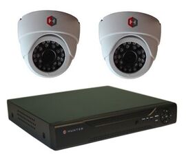 Комплект видеонаблюдения Hunter IP KIT-2/53 на 2 камеры 1Mp, фото 1