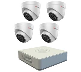 Комплект видеонаблюдения HiWatch IP KIT-4/26 на 4 камеры 1Mp, фото 1
