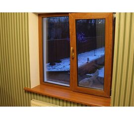 Окно металлоплатиковое (ПВХ) Deceuninck Bautec NEO 1000x1200 выс. Золотой дуб/Золотой дуб, фото 1