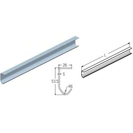 Профиль направляющий PRG04 для подъёмных секционных ворот, фото 1