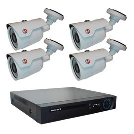 Комплект видеонаблюдения Hunter AHD KIT-4/1 на 4 камеры 1Mp, фото 1