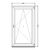 Окно металлоплатиковое (ПВХ) Deceuninck Favorit Space 800x1400 выс. Золотой орех/Золотой орех, фото 1