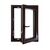 Окно металлоплатиковое (ПВХ) Deceuninck Bautec NEO 800x1400 выс. Тёмный дуб/Тёмный дуб, фото 1