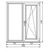 Окно металлоплатиковое (ПВХ) Deceuninck Bautec NEO 1000x1200 выс. Тёмный дуб/Тёмный дуб, фото 1