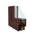 Окно металлоплатиковое (ПВХ) Rehau Blitz NEW 2040x1400 выс. Тёмный дуб/Белый, фото 3