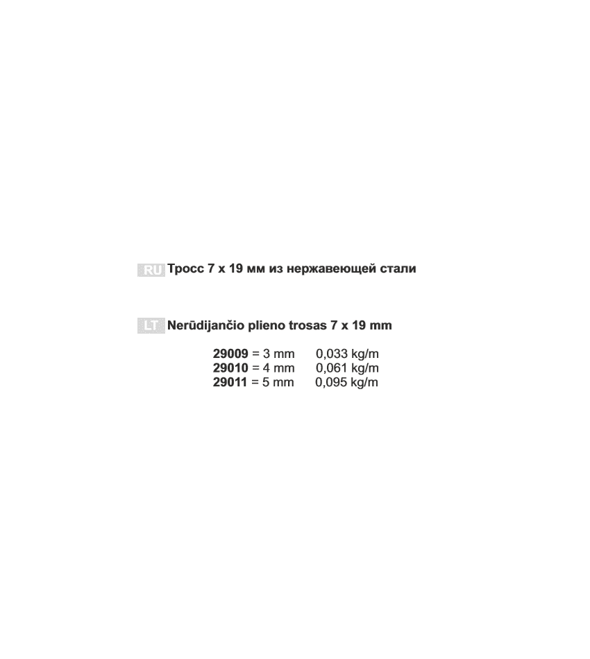 Трос 7х19 D=3мм (нерж), фото 2