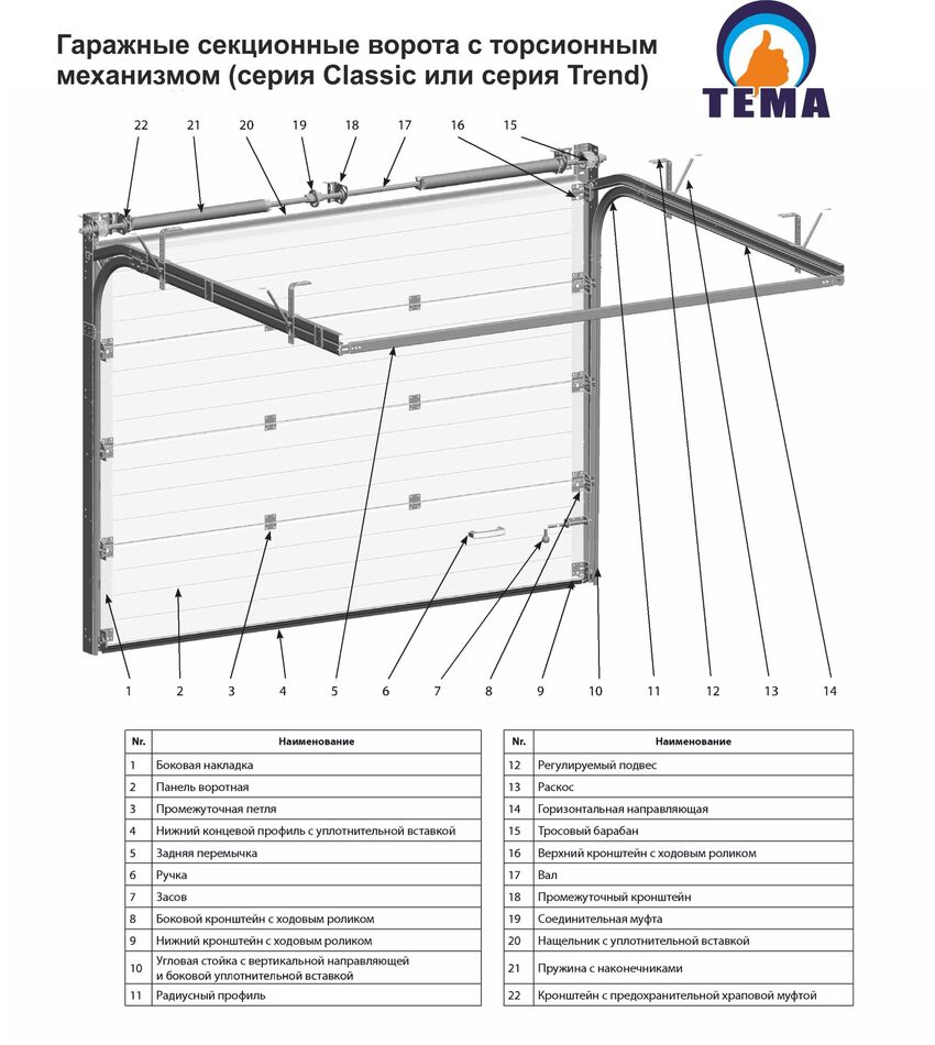 Ворота гаражные 3900x3400 выс. подъёмные секционные Alutech Trend, фото 20