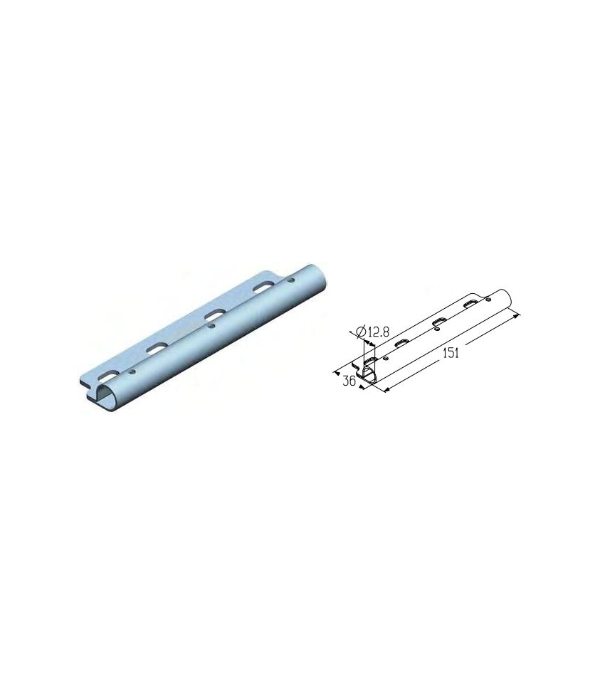 Накладка роликовая дуплексная промежуточная RP121 для подъёмных секционных ворот, фото 1