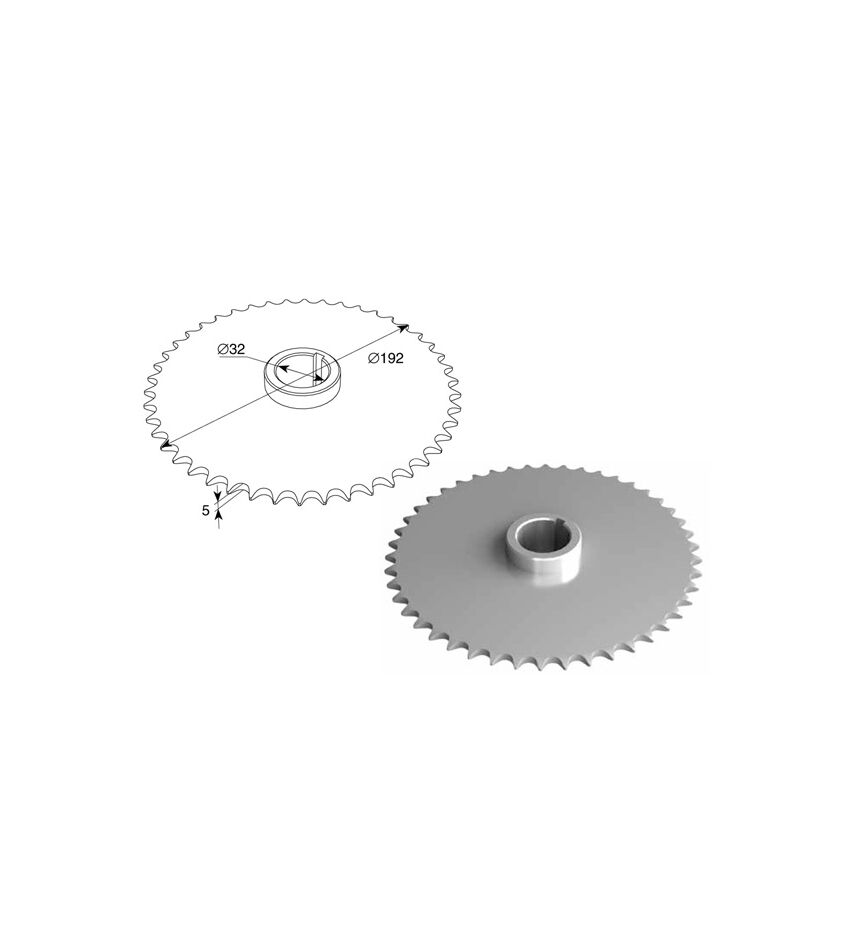 Звездочка для вала 1.25&quot; в сборе для подъёмных секционных ворот, фото 1