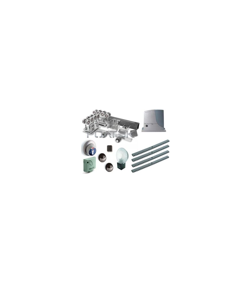 Комплектующие для откатных (сдвижных) ворот весом до 350 кг или шириной 3,5 м (набор-комплект) с комплектом автоматики NICE RB600KCEKIT, фото 1