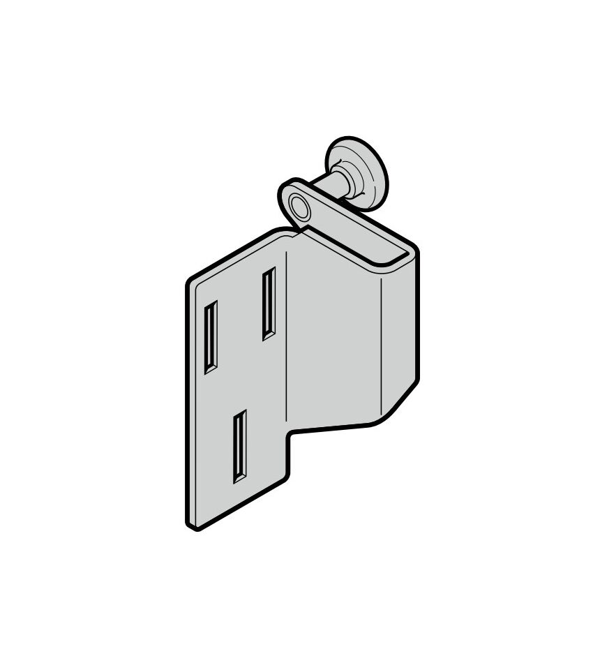 Роликодержатель вверху для направляющих L, LD (справа, оцинкованное исполнение), фото 1