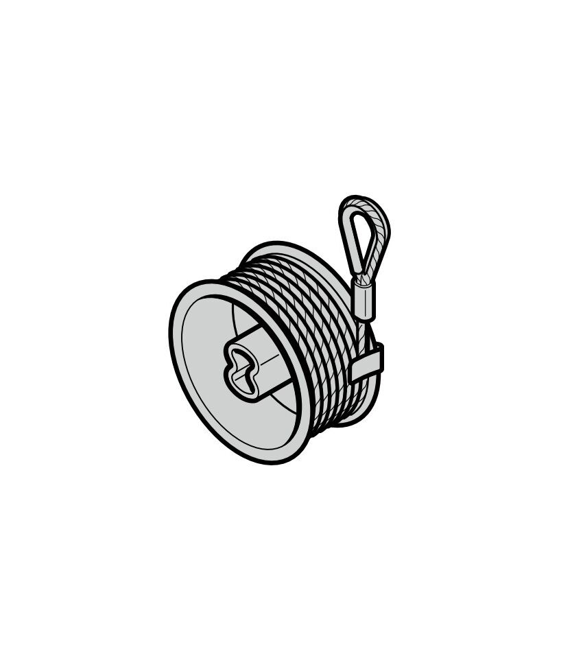 Барабан для троса, для направляющих N, L (включая трос для направляющей N, для ворот высотой до 2250, фото 1