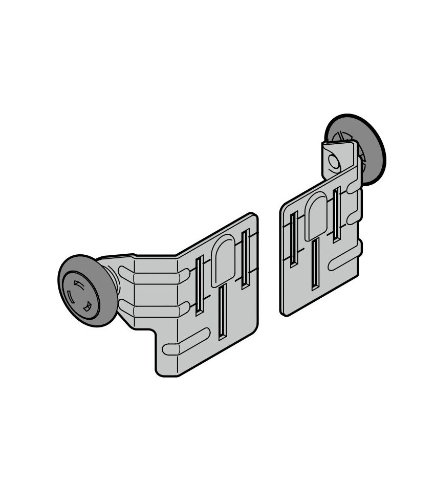 Роликодержатель RH 023 для направляющей Z (слева, RAL 9002), фото 1