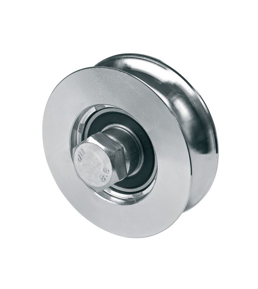 Колесо, D80, осевое крепление, макс. нагрузка на колесо до 150 кг, для откатных (сдвижных) ворот, фото 1