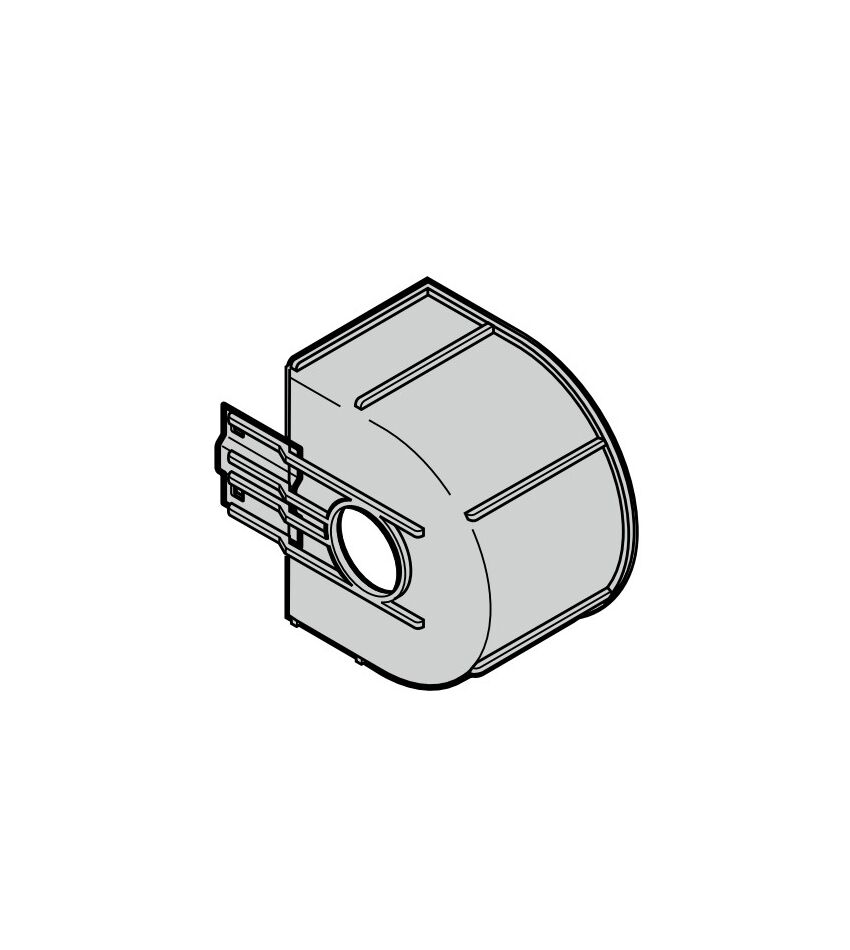 Крышка барабана для троса направляющая L, в комплекте с креплением (размер 1, пластмасса), фото 1
