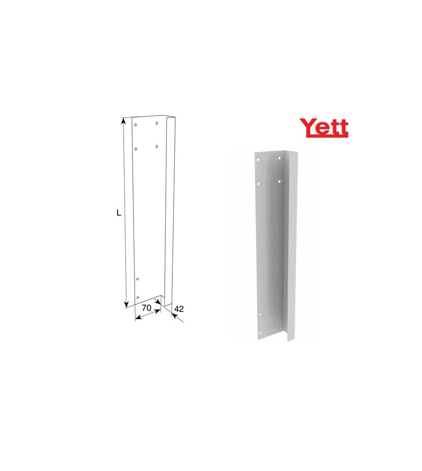 Боковая крышка 475мм левая для панелей с отверстиями для крепления RAL9003 для подъёмных секционных ворот, фото 1