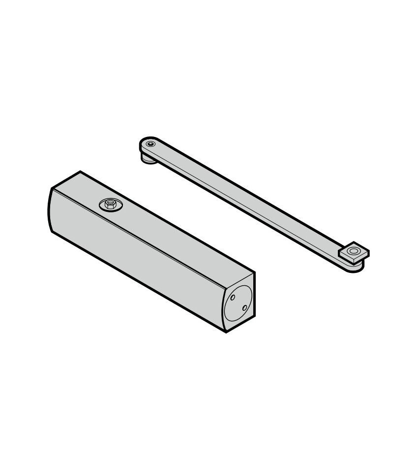 Доводчик двери TS 33-G, вкл. ограничитель открывания для калитки с пружинным зажимом, фото 1