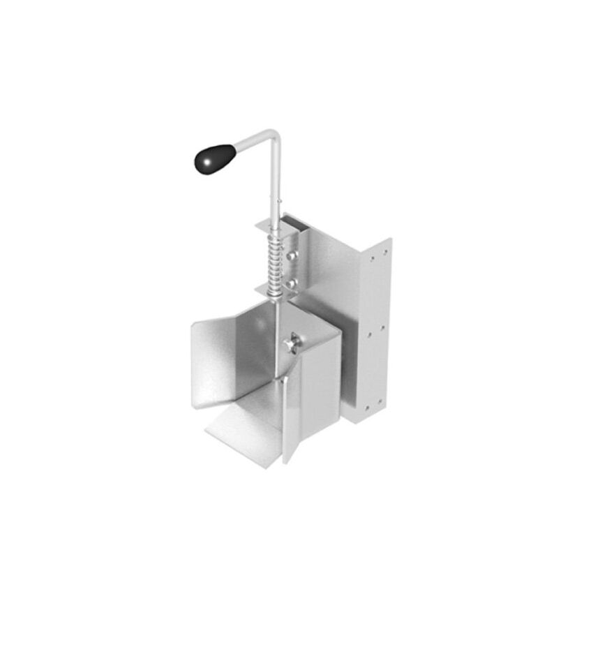 Ловитель нижний с задвижкой для балки 138х144х6 для откатных (сдвижных) ворот, фото 1