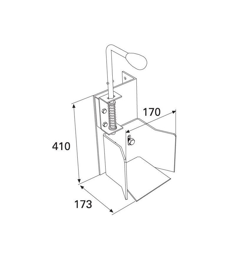 Ловитель нижний с задвижкой для балки 138х144х6 для откатных (сдвижных) ворот, фото 2