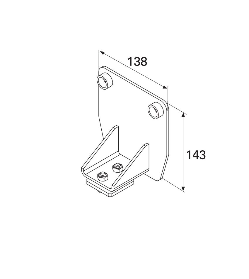 Крышка задняя для балки 138х144х6 для откатных (сдвижных) ворот, фото 2