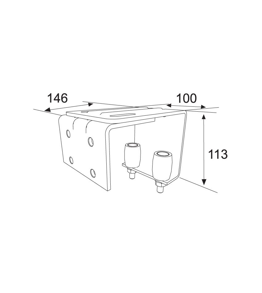 Устройство направляющее одностороннее модернизированное для откатных (сдвижных) ворот, фото 2